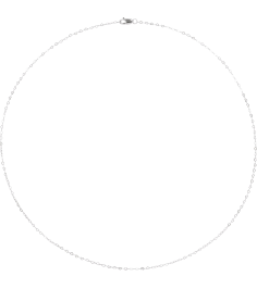 Ch1254 14K White Heart .8 Mm 16 In Lobster Clasp Polished Flat Heart Chain