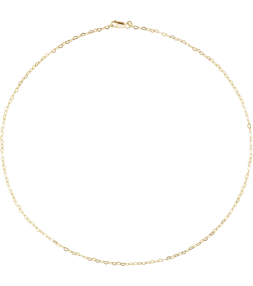 Ch1255 14K Yellow Heart 1.9 Mm 20 In Lobster Clasp Polished Flat Heart Chain