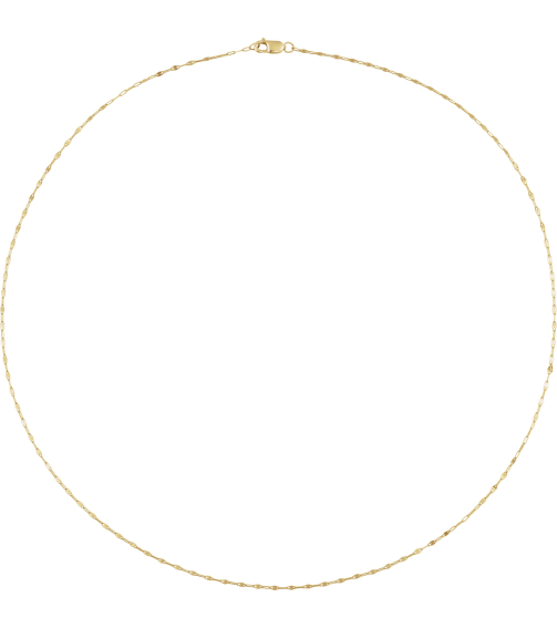 Ch1256 14K Yellow Keyhole 1.5 Mm 18 In Lobster Clasp Polished Keyhole Chain