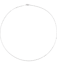 Ch1256 14K White Keyhole 1.5 Mm 18 In Lobster Clasp Polished Keyhole Chain