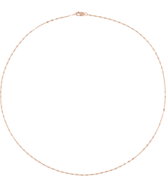 Ch1256 14K Rose Keyhole 1.5 Mm 20 In Lobster Clasp Polished Keyhole Chain
