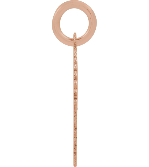 689251 Pendant 14K Rose Gold-Plated Sterling Silver Initial B 15 X 17 Mm Polished Sunburst Initial Pendant