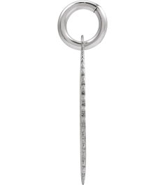 689251 Pendant 10K White Initial C 15 X 17 Mm Polished Sunburst Initial Pendant