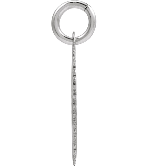 689251 Pendant 10K White Initial C 15 X 17 Mm Polished Sunburst Initial Pendant