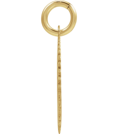 689251 Pendant 14K Yellow Gold-Plated Sterling Silver Initial C 15 X 17 Mm Polished Sunburst Initial Pendant