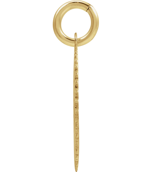 689251 Pendant 14K Yellow Gold-Plated Sterling Silver Initial C 15 X 17 Mm Polished Sunburst Initial Pendant