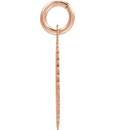 689251 Pendant 14K Rose Gold-Plated Sterling Silver Initial C 15 X 17 Mm Polished Sunburst Initial Pendant
