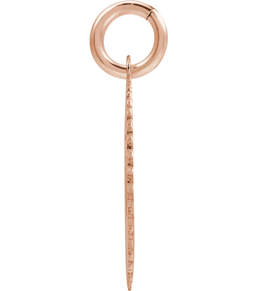 689251 Pendant 14K Rose Gold-Plated Sterling Silver Initial C 15 X 17 Mm Polished Sunburst Initial Pendant