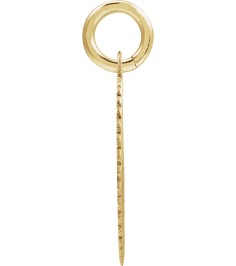 689251 Pendant 14K Yellow Gold-Plated Sterling Silver Initial E 15 X 17 Mm Polished Sunburst Initial Pendant