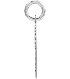 689251 Pendant 14K White Initial E 15 X 17 Mm Polished Sunburst Initial Pendant