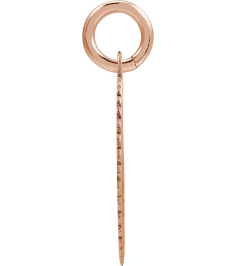 689251 Pendant 14K Rose Gold-Plated Sterling Silver Initial E 15 X 17 Mm Polished Sunburst Initial Pendant