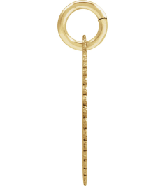 689251 Pendant 14K Yellow Gold-Plated Sterling Silver Initial I 15 X 17 Mm Polished Sunburst Initial Pendant