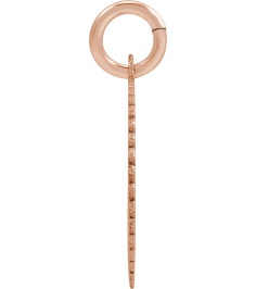 689251 Pendant 14K Rose Gold-Plated Sterling Silver Initial I 15 X 17 Mm Polished Sunburst Initial Pendant