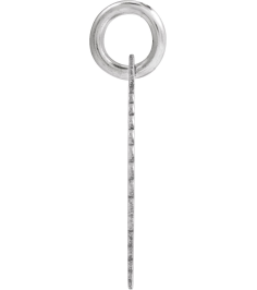 689251 Pendant 10K White Initial M 15 X 17 Mm Polished Sunburst Initial Pendant