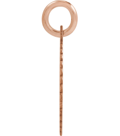 689251 Pendant 14K Rose Gold-Plated Sterling Silver Initial M 15 X 17 Mm Polished Sunburst Initial Pendant