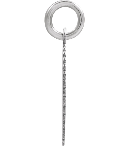 689251 Pendant 14K White Initial N 15 X 17 Mm Polished Sunburst Initial Pendant