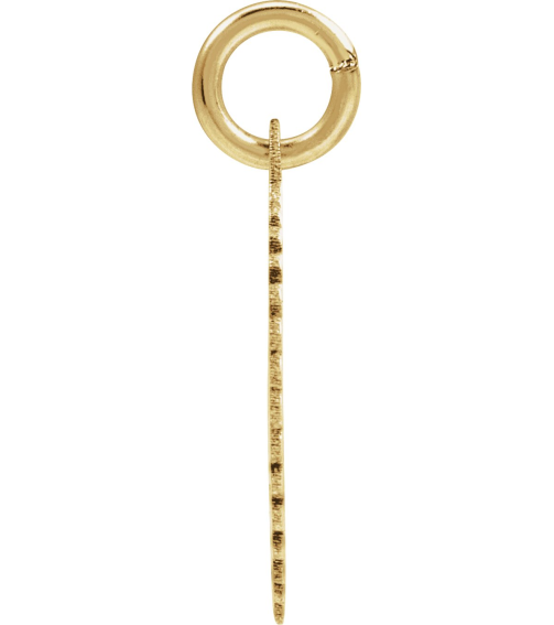 689251 Pendant 14K Rose Gold-Plated Sterling Silver Initial N 15 X 17 Mm Polished Sunburst Initial Pendant