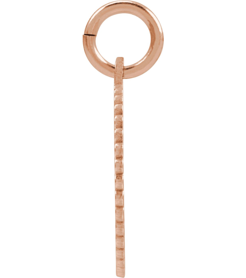 689251 Pendant 14K Rose Gold-Plated Sterling Silver Initial Q 15 X 17 Mm Polished Sunburst Initial Pendant