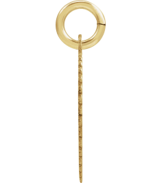 689251 Pendant 14K Yellow Gold-Plated Sterling Silver Initial R 15 X 17 Mm Polished Sunburst Initial Pendant