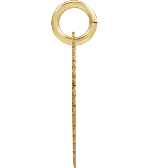 689251 Pendant 14K Yellow Gold-Plated Sterling Silver Initial R 15 X 17 Mm Polished Sunburst Initial Pendant