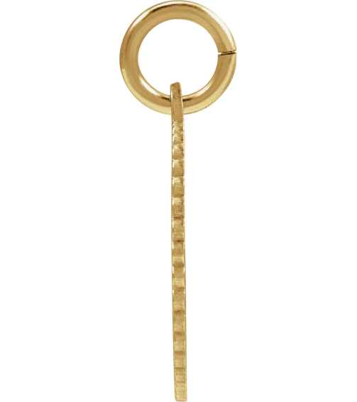 689251 Pendant 14K Yellow Gold-Plated Sterling Silver Initial U 15 X 17 Mm Polished Sunburst Initial Pendant
