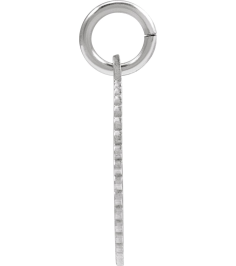 689251 Pendant 14K White Initial U 15 X 17 Mm Polished Sunburst Initial Pendant