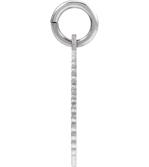 689251 Pendant 14K White Initial Y 15 X 17 Mm Polished Sunburst Initial Pendant