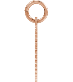 689251 Pendant 14K Rose Gold-Plated Sterling Silver Initial Y 15 X 17 Mm Polished Sunburst Initial Pendant