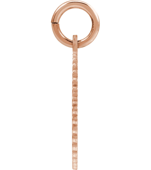 689251 Pendant 14K Rose Gold-Plated Sterling Silver Initial Y 15 X 17 Mm Polished Sunburst Initial Pendant