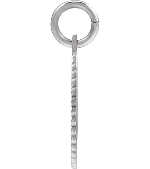 689251 Pendant 14K White Initial Z 15 X 17 Mm Polished Sunburst Initial Pendant