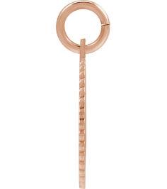 689251 Pendant 14K Rose Gold-Plated Sterling Silver Initial Z 15 X 17 Mm Polished Sunburst Initial Pendant