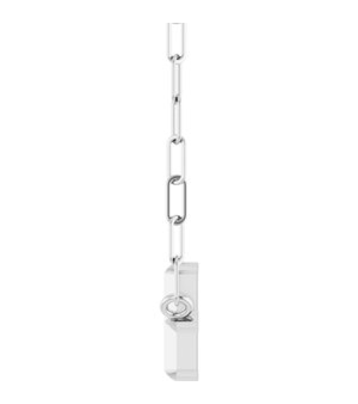 R50059 Necklace 14K White 11 X 7 Mm 18 In Polished Sideways Cross Necklace