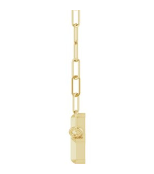 R50059 Necklace 14K Yellow 11 X 7 Mm 18 In Polished Sideways Cross Necklace