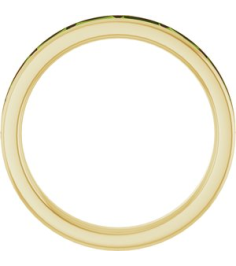 72331 Ring Set 14K Yellow Natural Peridot Straight Baguette 4 X 2 Mm Polished Natural Peridot Stackable Ring