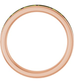 72331 Ring Set 14K Rose Natural Peridot Straight Baguette 4 X 2 Mm Polished Natural Peridot Stackable Ring