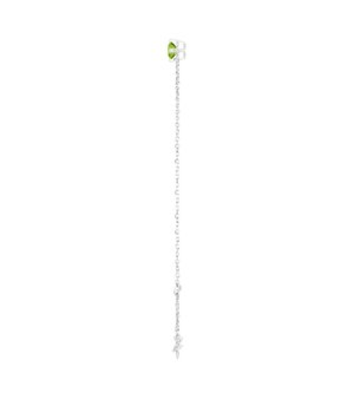 Brc935 Bracelet Set 14K White Round Natural Peridot 4 Mm 6 12-7 12 In Polished Natural Peridot Solitaire Bracelet