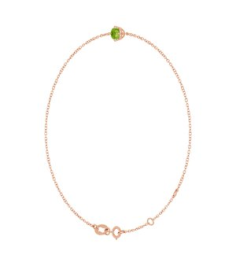 Brc935 Bracelet Set 14K Rose Round Natural Peridot 4 Mm 6 12-7 12 In Polished Natural Peridot Solitaire Bracelet