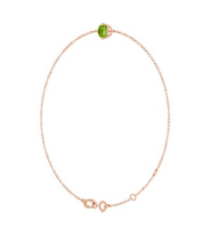 Brc935 Bracelet Set 14K Rose Round Natural Peridot 5 Mm 6 12-7 12 In Polished Natural Peridot Solitaire Bracelet
