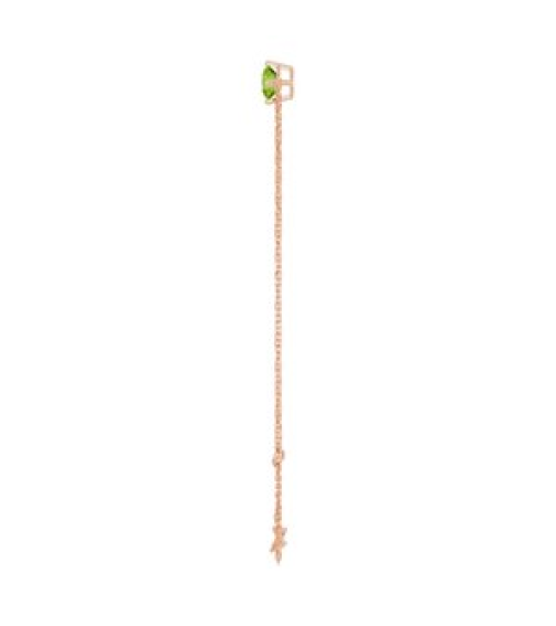 Brc935 Bracelet Set 14K Rose Round Natural Peridot 5 Mm 6 12-7 12 In Polished Natural Peridot Solitaire Bracelet