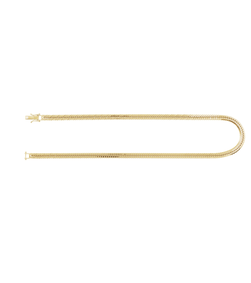 Ch1258 18K Yellow Curb 6.2 Mm 20 In Fold Over Clasp Polished Diamond Cut Triple Curb Chain