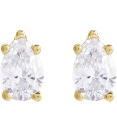 87507 Earring Set Lab-Grown Diamond Pear 5 X 3 Mm 14K Yellow Pair Friction Backs Included Polished 38 Ctw Lab Grown Diamond Tapered Basket Earrings