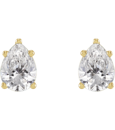 87507 Earring Set Lab-Grown Diamond Pear 6 X 4 Mm 14K Yellow Pair Friction Backs Included Polished 58 Ctw Lab Grown Diamond Tapered Basket Earrings