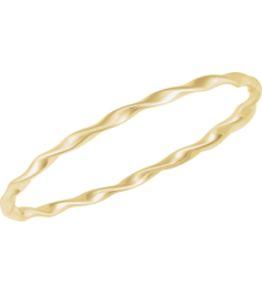 Brc986 14K Yellow 3.8 Mm 7 12 In Polished Twisted Bangle Bracelet