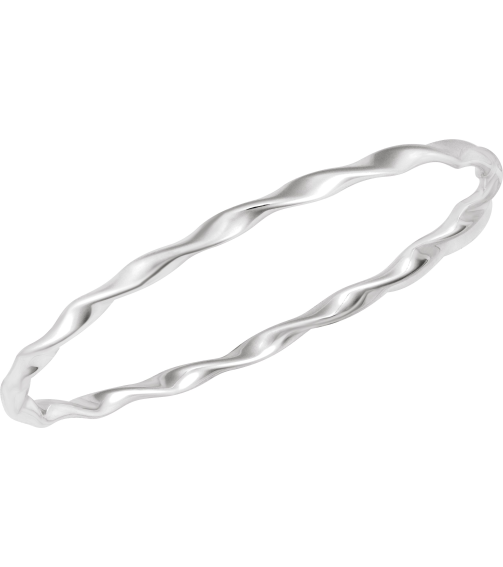Brc986 Sterling Silver 3.8 Mm 7 12 In Polished Twisted Bangle Bracelet