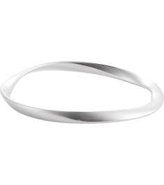 Brc987 Sterling Silver 4 Mm 7 12 In Polished Wavy Bangle Bracelet