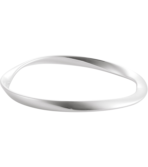 Brc987 Sterling Silver 4 Mm 7 12 In Polished Wavy Bangle Bracelet