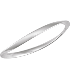Brc987 Sterling Silver 4 Mm 7 12 In Polished Wavy Bangle Bracelet