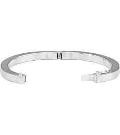 Brc988 Sterling Silver 6 Mm 7 In Polished Square Tube Hinged Bangle Bracelet