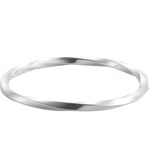 Brc990 Sterling Silver 4 Mm 7 12 In Polished Twisted Bangle Bracelet