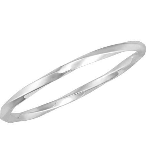 Brc990 Sterling Silver 4 Mm 7 12 In Polished Twisted Bangle Bracelet